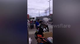 Articulated Lorry Crashes Into Parked Car