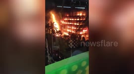 Huge fire engulfs government building in Jakarta, Indonesia