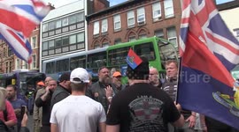 Tension in Nottingham as BLM supporters face of with right-wing marchers