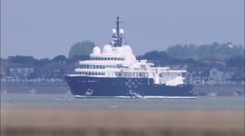 Superyacht Le Grand Bleu spotted off Kent after travelling from Scotland, UK