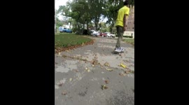 Amazing skate trick landed