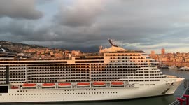 MSC Grandiosa stops at Italian port