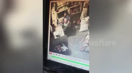 Man escapes accident after roof tiles collapse into his shop