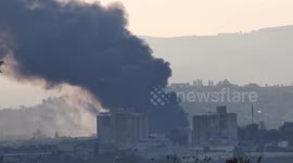 Large plume of smoke rises from fire at plastic manufacturing factory in Pietermaritzburg, South Africa