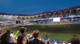 Almost a goal for Paris (part of a series of videos about the UEFA Champions League final, watching the live broadcast at Parc des Princes, Paris, after having hitchhiked for 200 km, getting offered a ticket on match day)