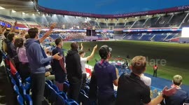 Cheering (part of a series of videos about the UEFA Champions League final, watching the live broadcast at Parc des Princes, Paris, after having hitchhiked for 200 km, getting offered a ticket on match day)