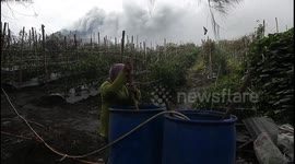 Indonesia's Mount Sinabung continues to spew volcanic ash into sky