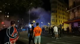 PSG fans take to the streets of Paris after Champions League final loss