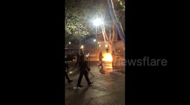 Marseille fans clash with police as they celebrate PSG's Champions League defeat
