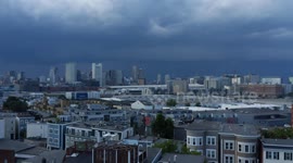 Timelapse of menacing rainstorm rolling into Boston