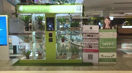Plant vending machine installed at shopping mall in Bangkok