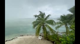 Tropical Storm Laura brings strong winds and heavy rain to Sugarloaf Key, Florida