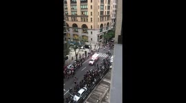 Incredible moment BLM protesters orderly part way for incoming ambulance in NYC