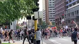 Protest hits Minneapolis streets after police shoot unarmed black man in Wisconsin