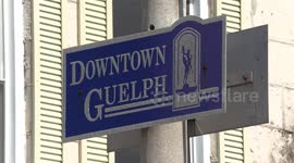 Face masks litter the downtown streets of Guelph Ontario Canada as the COVID 19 coronavirus drags on in 2020, it's a common sight in many towns and cities during the pandemic.
