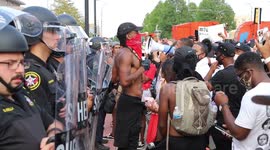 Kenosha protesters face off with police