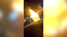 Shops burn in Kenosha, Wisconsin, following riots over police shooting