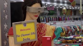 Saree Clad Robot Mannequin ensures Customer Safety at a Textile Showroom