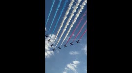 RAF Red Arrows perform flypast over Edinburgh