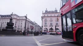 Piccadilly Circus in London deserted during coronavirus lockdown