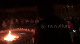 Bedouin Drum Circle in Sinai - Live music around a fire pit