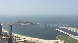 Palm Jumeirah, View  Blue Waters JBR, Burj al Arab, The World Island