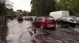 Storm Francis brings torrential rain to London, UK