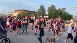Protesters in Kenosha march peacefully during protest over Jacob Blake shooting