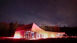 Timelapse of stars and milky way over OM Dark Sky Park and Observatory in Davagh Forest, N. Ireland