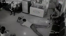 Hero father leaps from his seat to prevent falling baby's head from hitting the ground