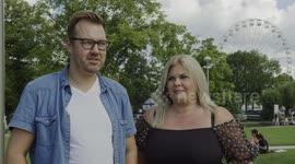 Vox Pop of Coronavirus: Richard And Tracey, Keyworker,from Birmingham in Stratford-Upon-Avon, UK