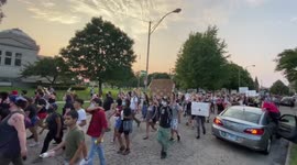 'Hands up don’t shoot!' Kenosha protestors chant while marching for Black lives Matter