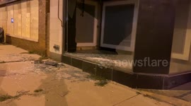 Windows Smashed in downtown Kenosha