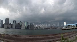 Timelapse captures thunderstorm watch from Manhattan
