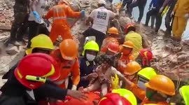 4-year-old rescued after building collapse killing at least 11 in western India