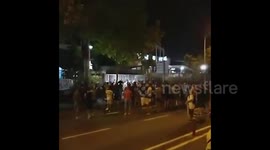 Barcelona fans gather outside club's Camp Nou stadium after Lionel Messi reportedly ask for transfer