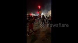 Police clash with protesters outside courthouse in Kenosha