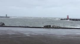 Storm Francis Brings Rough Seas To The Netherlands