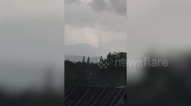 Terrifying moment tornado destroys dozens of homes in Indonesia