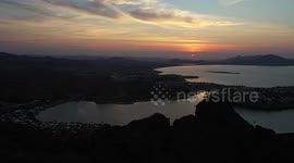 sunrise in the desert and the bay of San Carlos, Sonora, Mexico.
