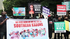Southern Kaduna people protest at U.S. Embassy in Washington D.C.