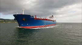 Drone Footage of Oil Tanker Ship