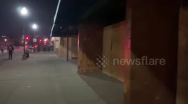 Marching Past Boarded Up Businesses in Kenosha