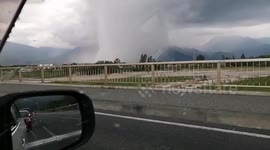 Japan: Impressive Close-Up Footage Of Rain Column In Nagano