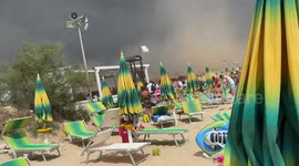 Freak Tornado on Italian Beach