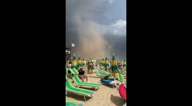 Freak Tornado on Italian Beach