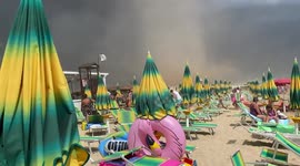 Freak Tornado on Italian Beach
