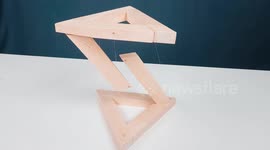 Amazing wooden tensegrity structure