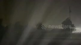 Transformer explodes as Hurricane Laura wreaks havoc in Louisiana and Texas