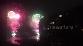 US: New Yorkers Startled By Surprise Fireworks Over The Hudson River
